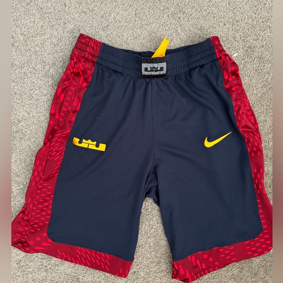 Nike dry fit boy shorts, size large color navy blue, and red - Picture 1 of 1